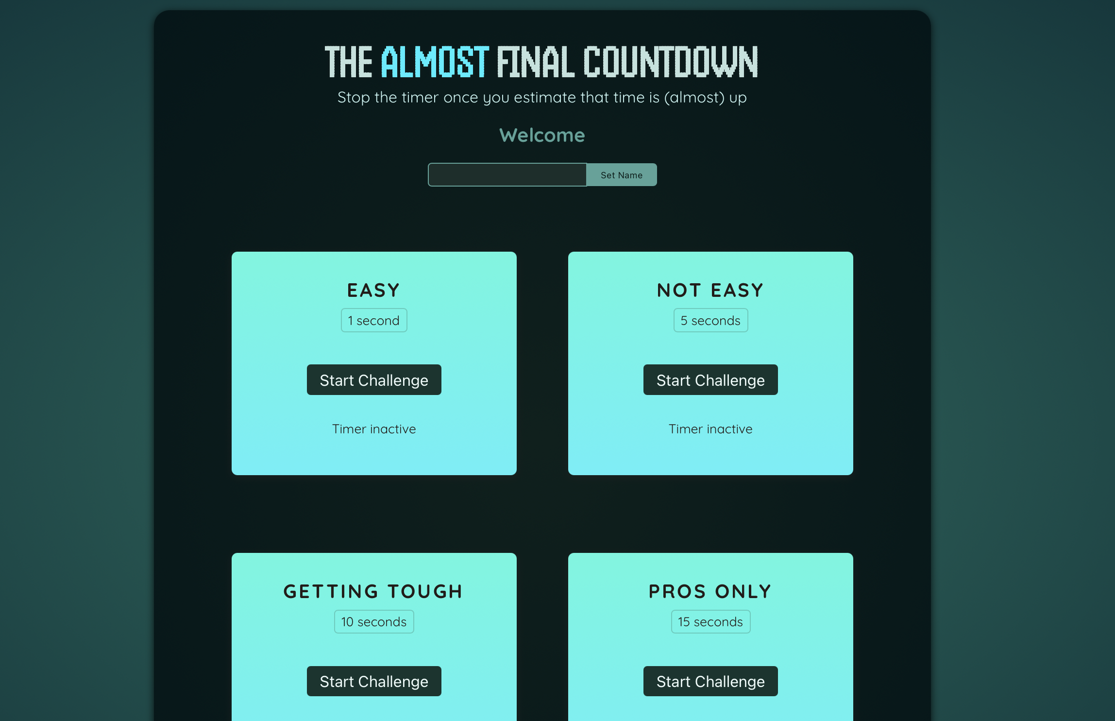 Countdown Challenge